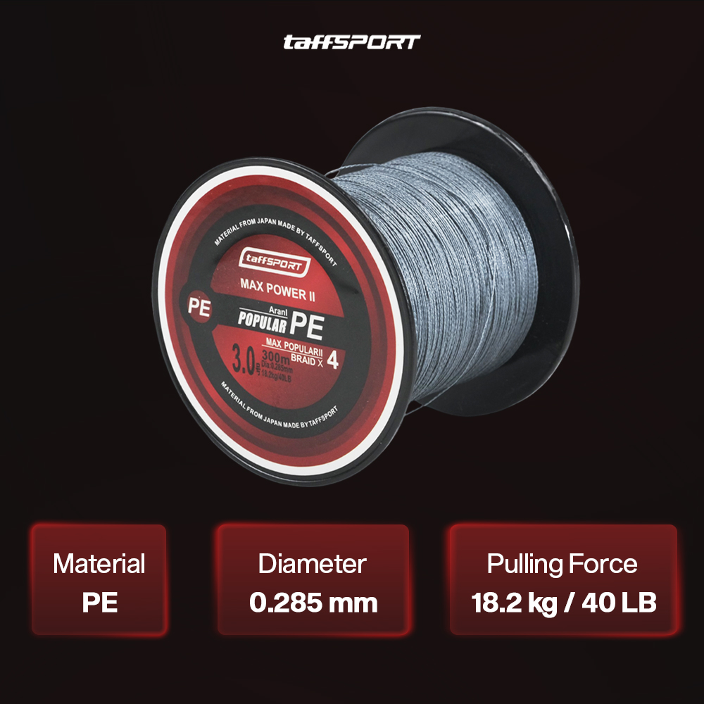 Gambar produk TaffSPORT Senar Tali Pancing Fishing PE Braided Thick Line 300M 3.0 - BLTP