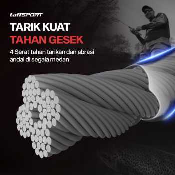 Gambar produk TaffSPORT Senar Tali Pancing Fishing PE Braided Thick Line 300M 3.0 - BLTP
