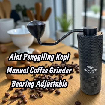 One Two Cups Alat Penggiling Kopi Manual Coffee Grinder Adjustable - JN60