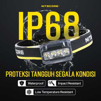 Gambar produk NITECORE Senter Kepala Headlamp LED MCT UHE 3in1 Color IP68 600 Lumens - HA23 UHE