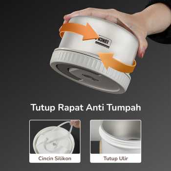 Gambar produk SUNGMAOY Kotak Makan Tahan Panas Lunch Box 3in1 470ml 650ml with Bag - SM31