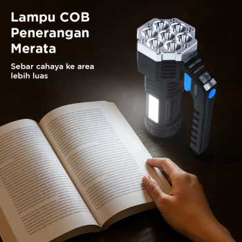 Gambar produk TANJE Senter LED USB Rechargeable Flashlight XPE 7 Head COB Light - T700