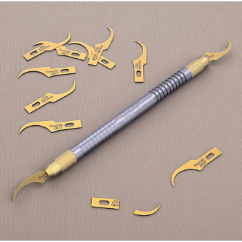 Gambar produk UGAIN Handle Pisau Ukir Cutter Crafting Hobby Pen Double Head Clamp - UG-316