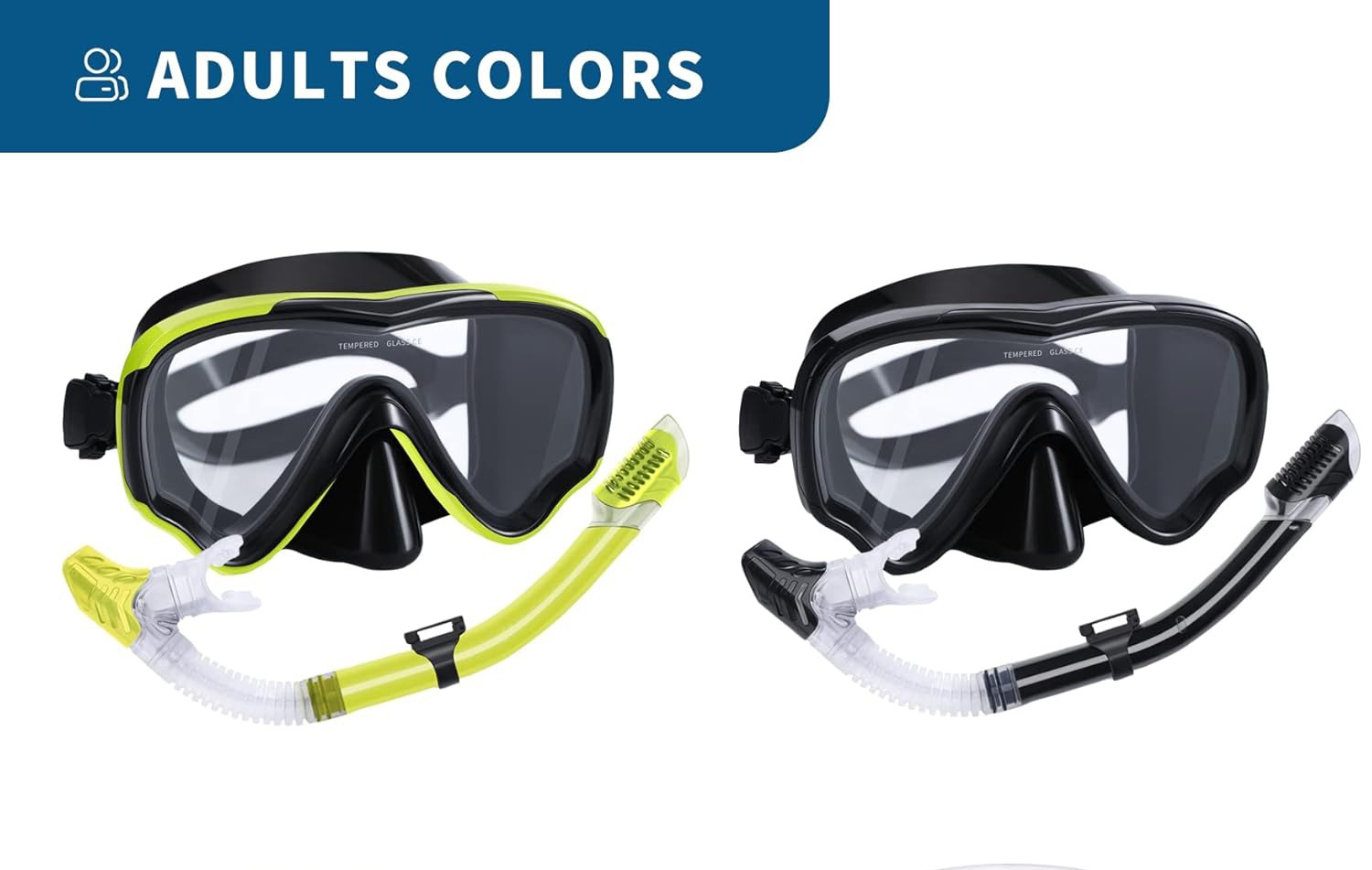 Gambar produk UDO Kacamata Selam Snorkeling Tempered Glass Diving Googgles Unisex - U-16