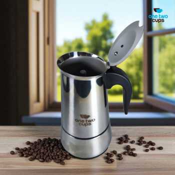 Gambar produk One Two Cups Moka Pot Espresso Coffee Maker Stovetop 9 Cup 450ml - Z21