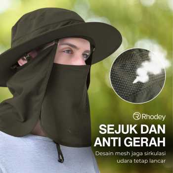 Gambar produk Rhodey Topi Rimba Outdoor Anti UV Waterproof Boonie Hat Polyester - GL001