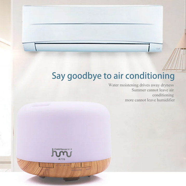 Gambar produk Taffware HUMI Air Humidifier Mini Ultrasonic Aroma Light 500ml Remote - A770