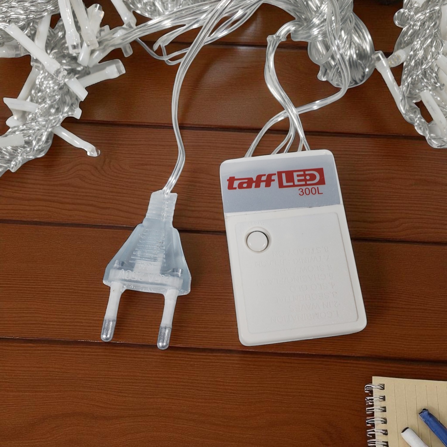 Gambar produk TaffLED Lampu Hias Gorden String Lights 3x3M 300 LED Cool White 18W - 300L