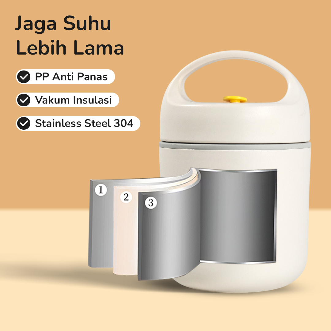 Gambar produk LOVE KITCHEN LIFE Kotak Makan Tahan Panas Lunch Box Single Layer - YM8686/YM9645