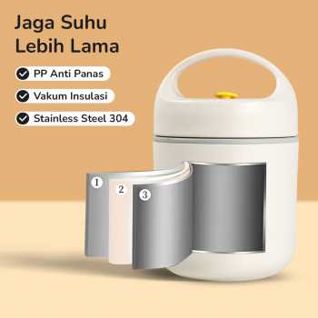 Gambar produk LOVE KITCHEN LIFE Kotak Makan Tahan Panas Lunch Box Single Layer - YM8686/YM9645