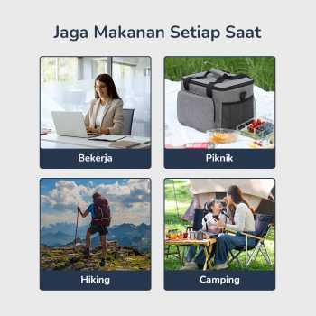 Gambar produk WILLSTAR Tas Piknik Hot and Cold Insulated Lunch Bag Leakproof 15L - WS23