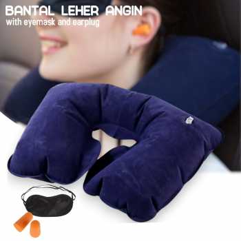 Gambar produk Bantal Leher Travel Angin Earplug Eyemask Inflatable Neck Pillow