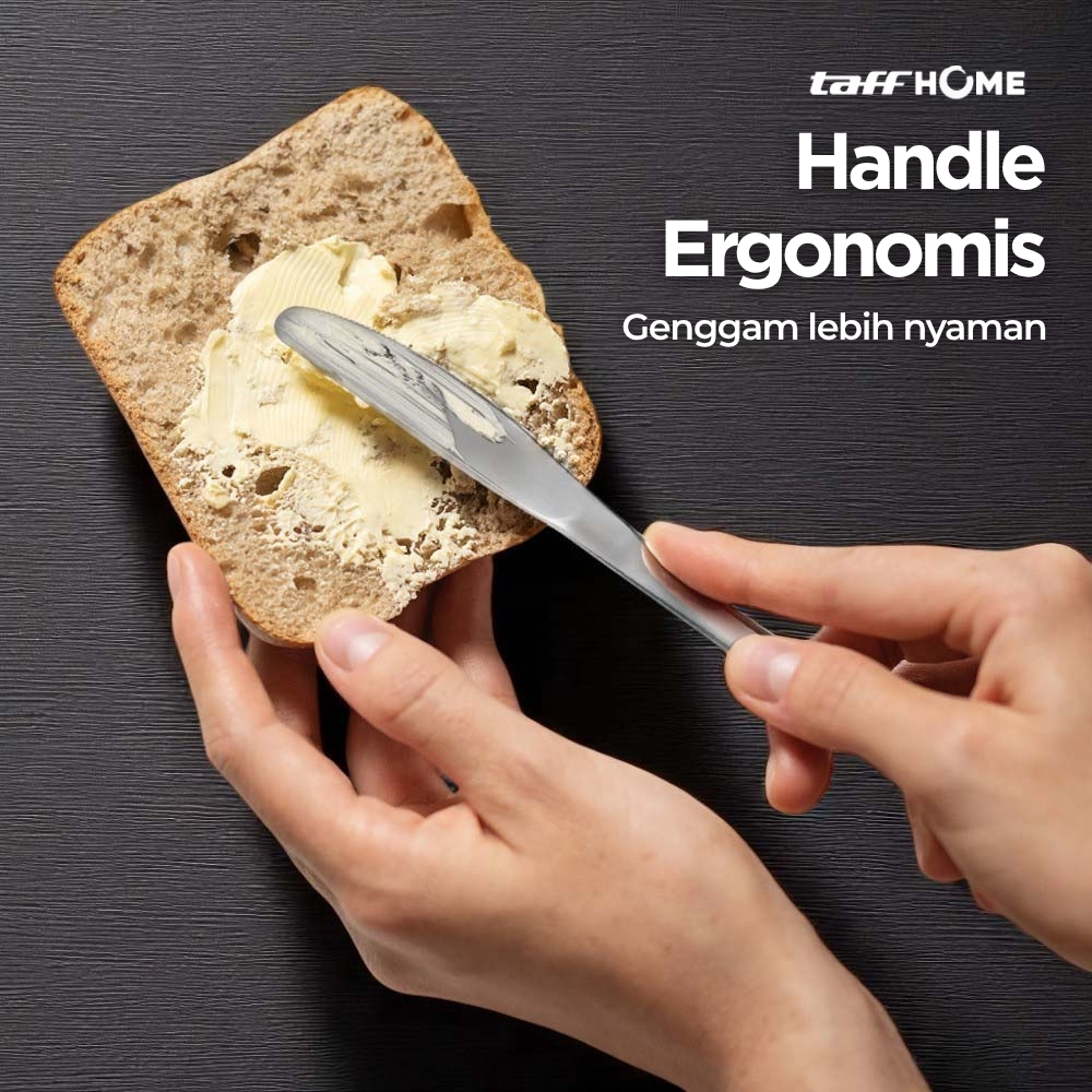 Gambar produk TaffHOME Pisau Makan Gerigi Stainless Steel 401 Dinner Knife 23x2cm - 401SS