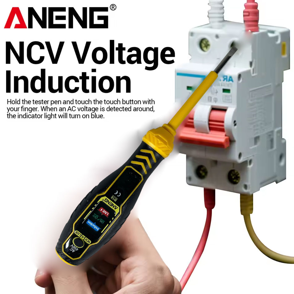 Gambar produk ANENG Obeng Tespen Tester Pen Highlight Voltage With 3 Indicator Obeng Minus - B18
