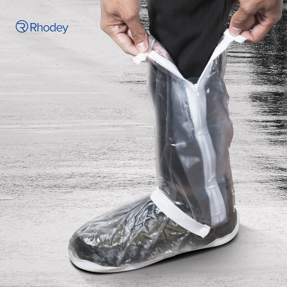 Gambar produk Rhodey Jas Hujan Sepatu Anti Air Shoes Cover PVC Zipper with Reflector L - H-212