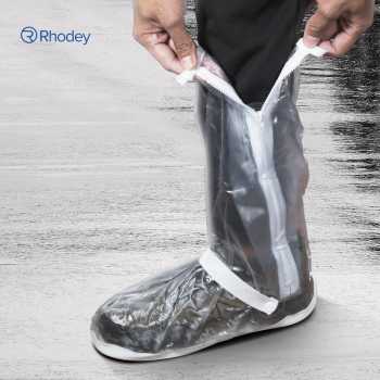 Gambar produk Rhodey Jas Hujan Sepatu Anti Air Shoes Cover PVC Zipper with Reflector L - H-212