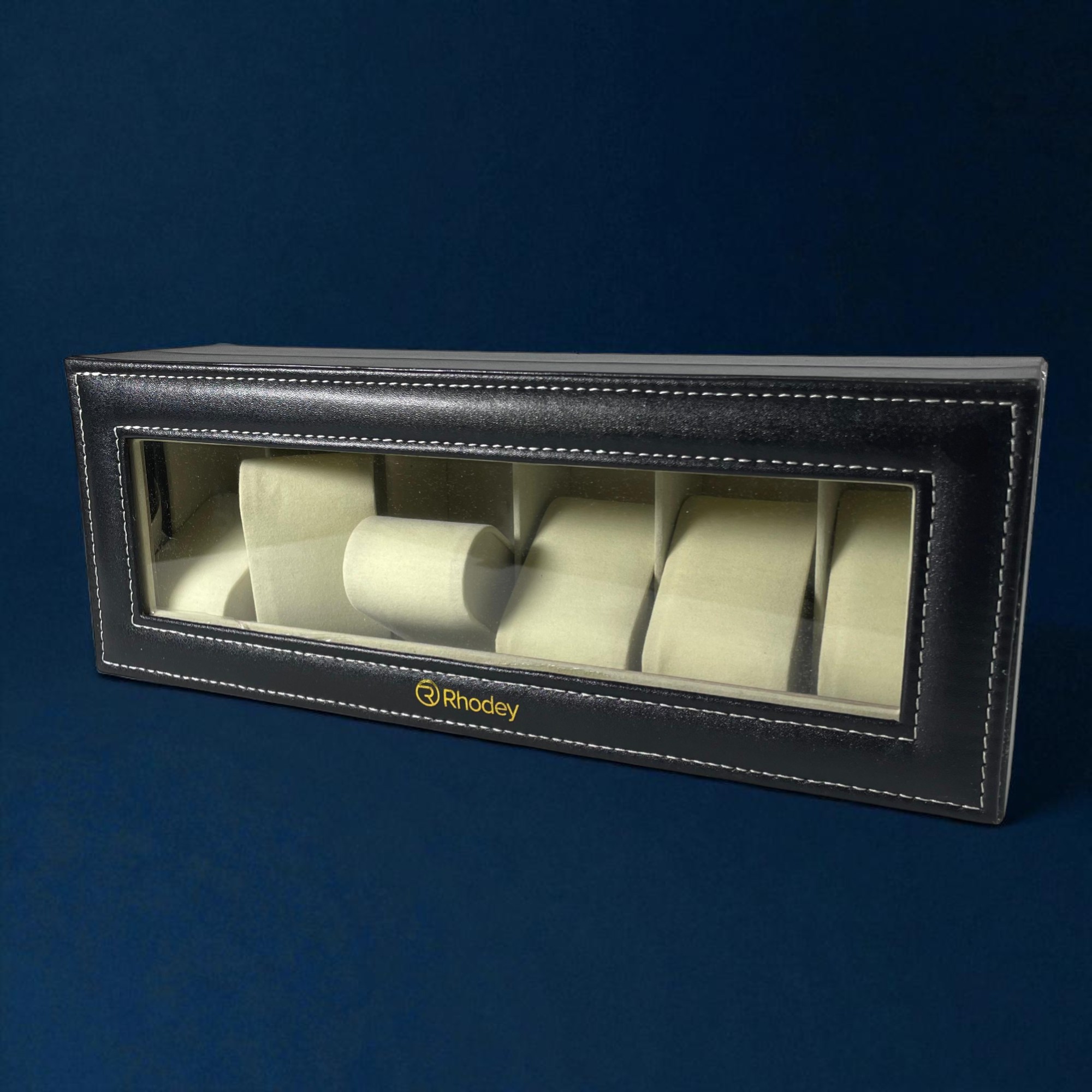 Gambar produk Rhodey Kotak Penyimpanan Jam Tangan Storage Organizer Watch Box 6 Slot - LS-006