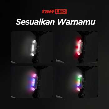 Gambar produk TaffLED Lampu Belakang Sepeda Bicycle Light USB Rechargeable 15 Lumens - DC-918