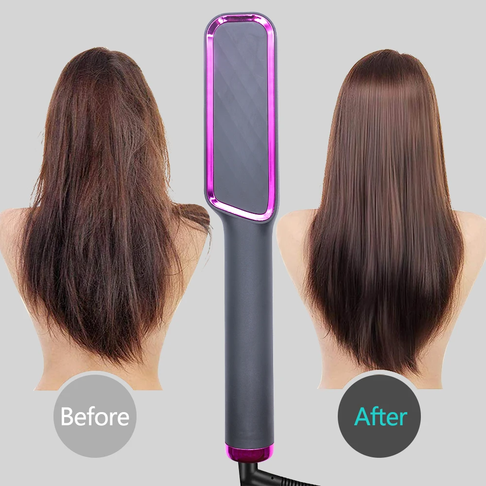 Gambar produk DUTRIEUX Sisir Catok Pelurus Rambut Hair Straightener Brush 35W - ZF-888