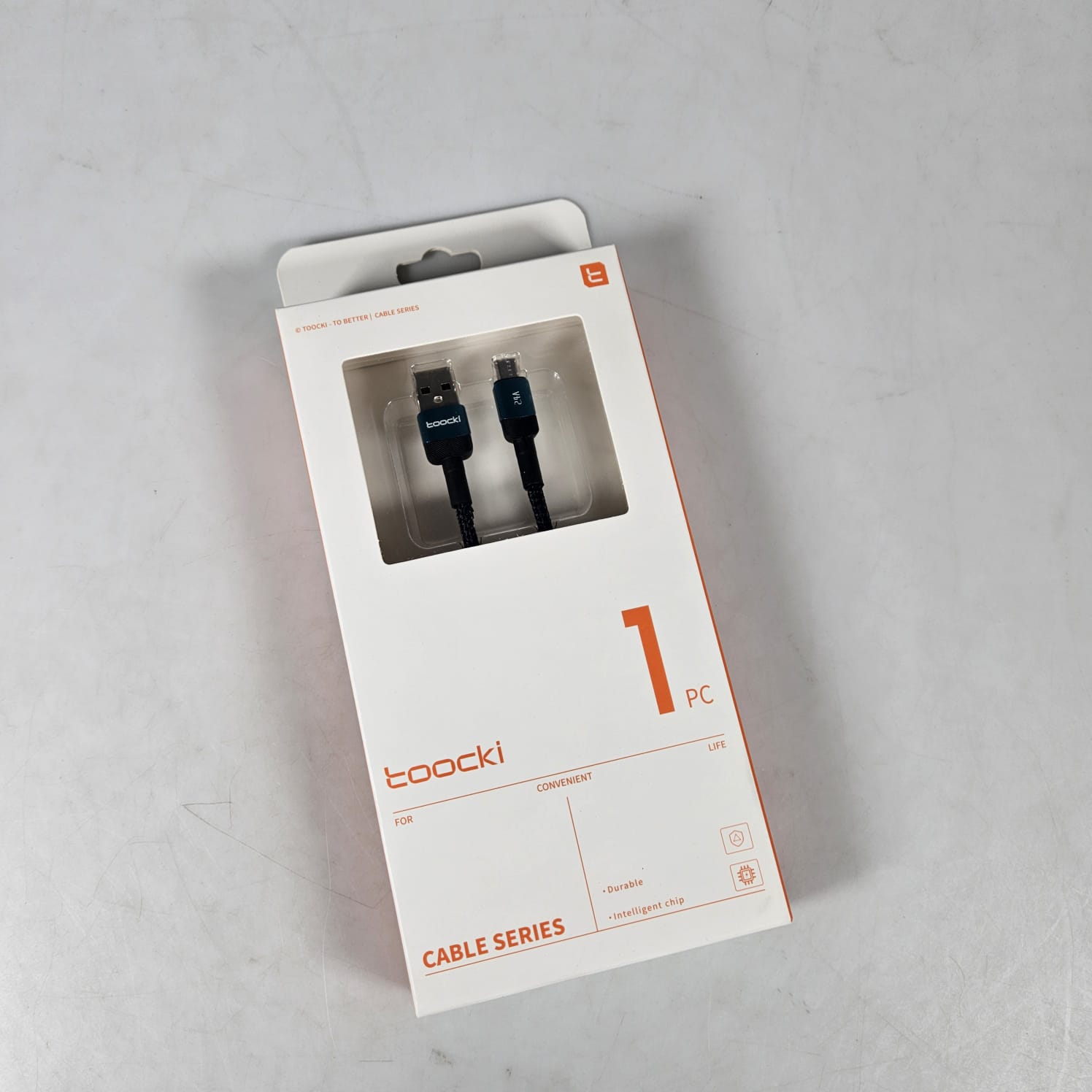 Gambar produk Toocki Kabel Data USB A to Micro USB Fast Charging Braided 2.4A 12W 1M - TXCM-HY