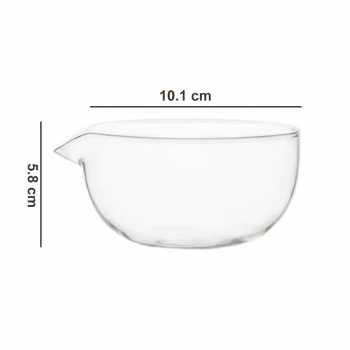 Gambar produk COOKYU Mangkuk Teh Chawan Kaca Transparent Japanese Matcha Bowl 300ml - CO7