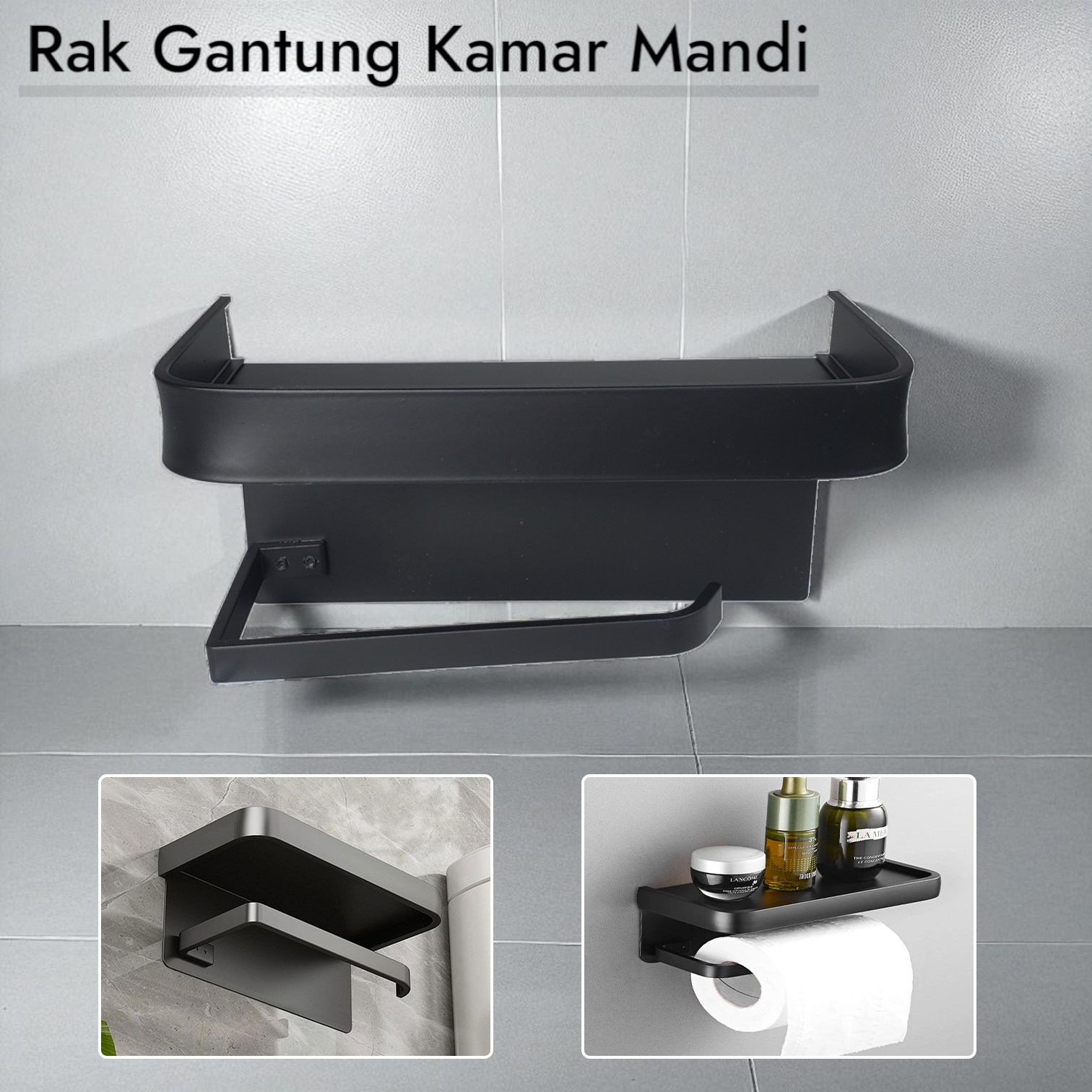 Gambar produk KODASW Tempat Tisu Toilet Rak Gantung Kamar Mandi Storage Rack - KD18