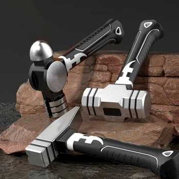 Gambar produk Arrizo Palu Batu Mini High Carbon Steel Octagonal Hammer 17.6cm - AR-176