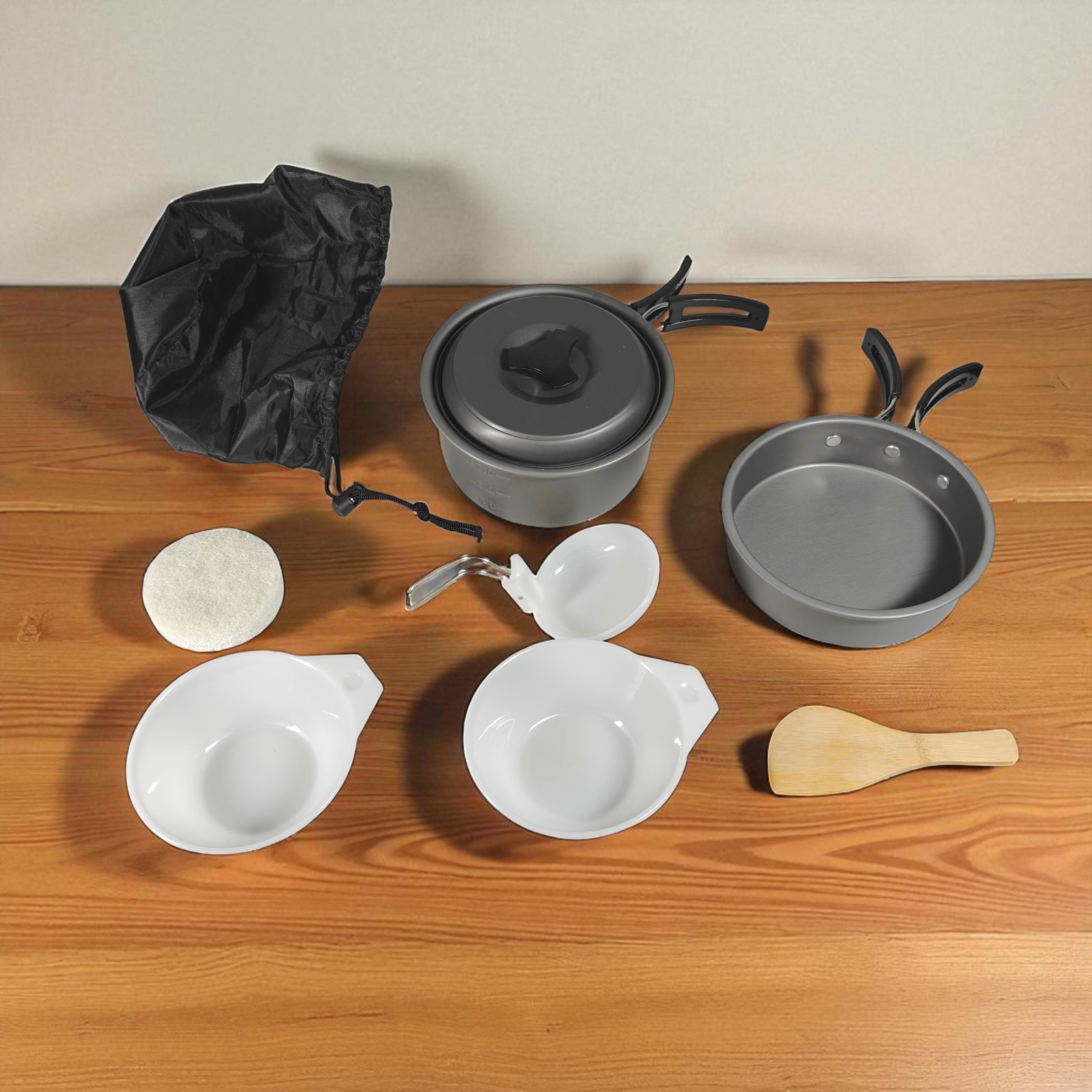 Gambar produk Set Panci Alat Masak Outdoor Camping Nesting Cooking Aluminium 7in1 - WH-200