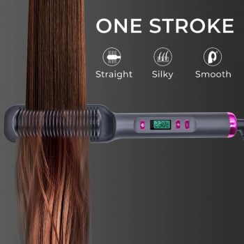 Gambar produk DUTRIEUX Sisir Catok Pelurus Rambut Hair Straightener Brush 35W - ZF-888