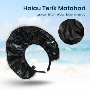 Gambar produk Kaka Topi Pantai Anti UV Wanita Sun Visor Hat Waterproof Polyester - CX3-011