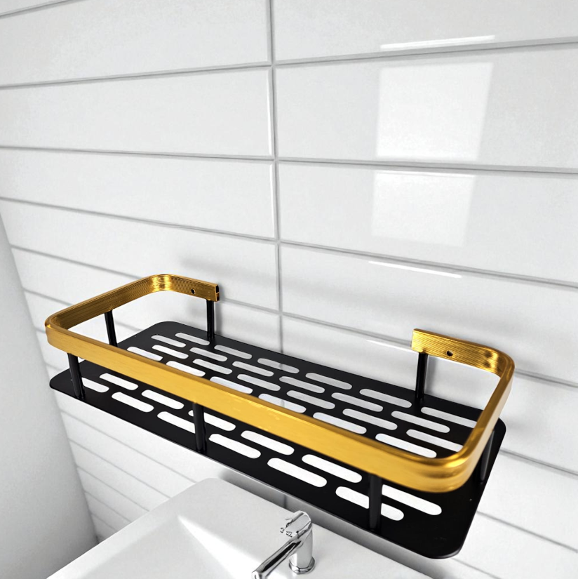 Gambar produk CANRY Rak Gantung Kamar Mandi Dapur Organizer Rack Aluminium - CR530