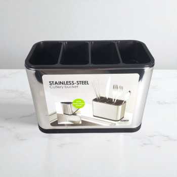Gambar produk Gulegula Tempat Sendok Garpu Stainless Steel Cutlery Holder 4 Slot - BY-889