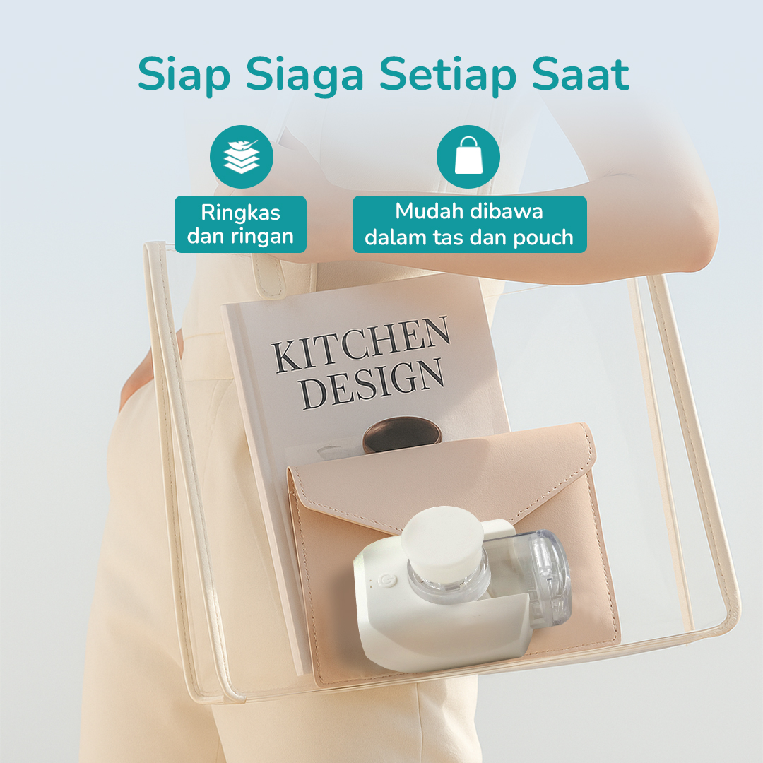 Gambar produk LEGGONG Alat Terapi Pernapasan Mesh Nebulizer Portable Inhaler Plug In - HSK-W005