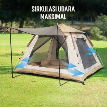 Gambar produk WolFAce Tenda Camping Lipat Otomatis 3-4 Orang Single Layer Waterproof - CT-XML-9-1