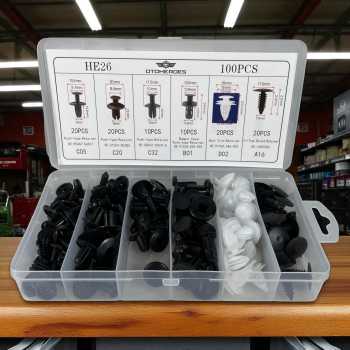 Gambar produk OTOHEROES Klip Kancing Mobil Baut Rivet Plier Clip Trim Panel 105 PCS - HE26