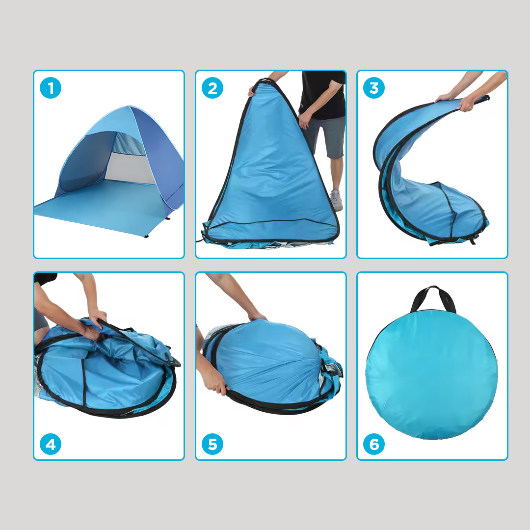 Gambar produk Top Lander Tenda Camping Lipat Otomatis 2-4 Orang Single Layer - TL9