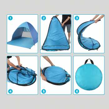 Gambar produk Top Lander Tenda Camping Lipat Otomatis 2-4 Orang Single Layer - TL9
