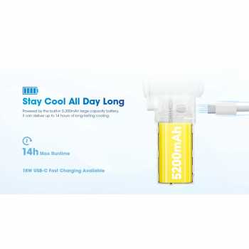 Gambar produk NITECORE Kipas Angin Portable Air Cooler 2in1 5 Speed 5200mAh - IZZCOOL40