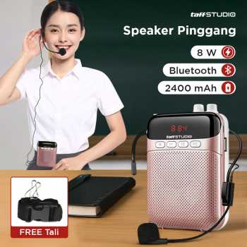 TaffSTUDIO Speaker Pinggang Microphone Bluetooth LED Amplifier Wired - S26