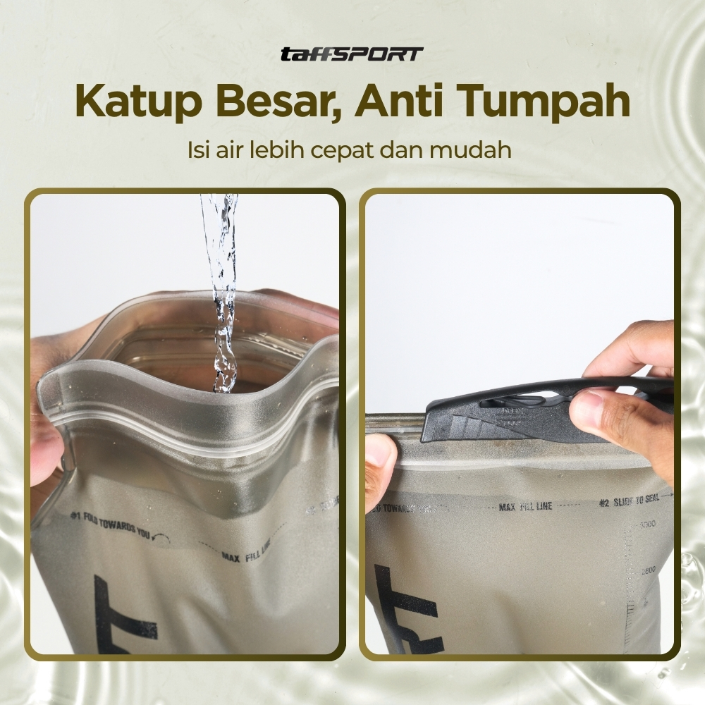 Gambar produk TaffSPORT Kantong Air Minum Water Bladder Bite Valve Hydration Bag 3L - TF2