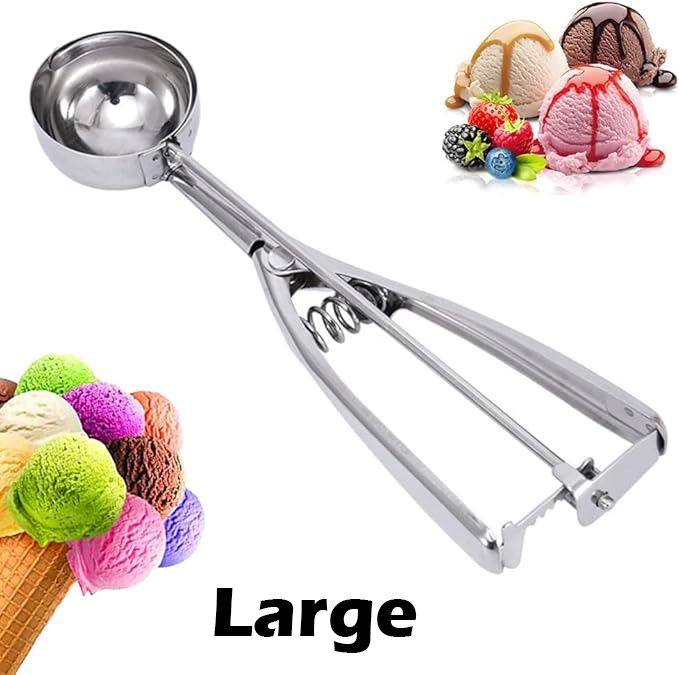 Gambar produk AXV Sendok Takar Es Krim Scoop Stainless Steel Spring Handle Large - AX-24