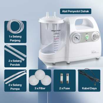 Gambar produk FOFO Alat Penyedot Dahak Elektrik Portable Sputum Suction Pump 1L - GY-XT-1