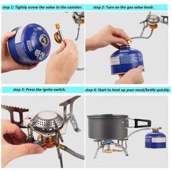 Gambar produk Kompor Gas Portable Lipat Outdoor Ultralight Camping Stove - AT6303