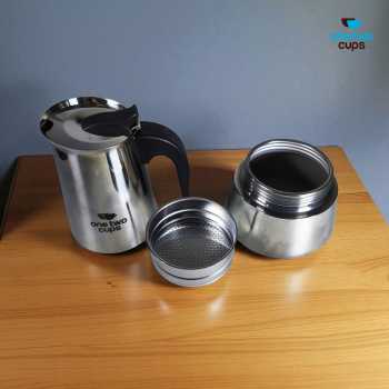 Gambar produk One Two Cups Moka Pot Espresso Coffee Maker Stovetop 9 Cup 450ml - Z21