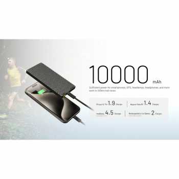Gambar produk NITECORE Power Bank 10000mAh PD QC Carbon Fiber IPX5 Dual Type C 22.5W - NB10000 GEN3