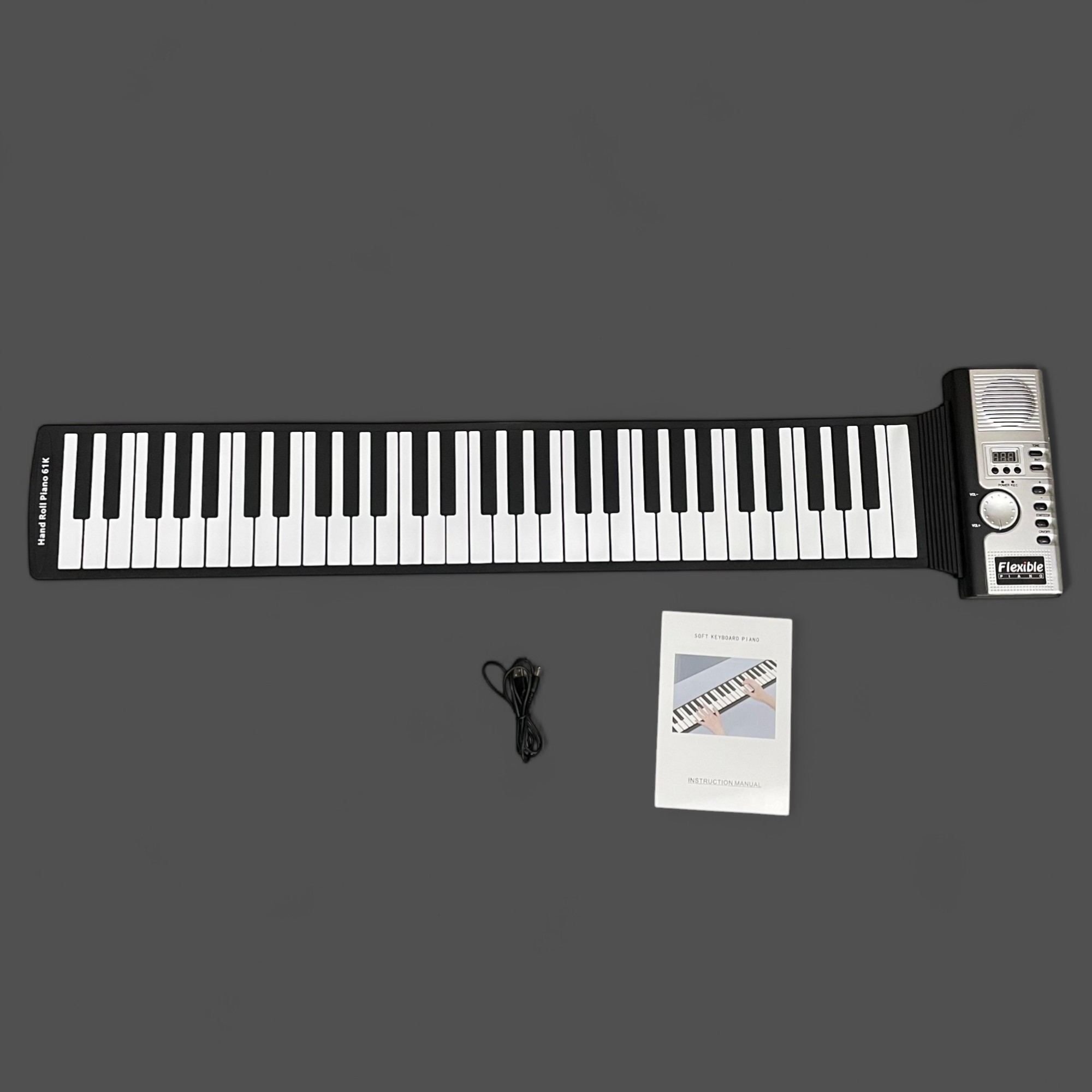 Gambar produk KERREY Piano Digital Gulung Roll Up Keyboard MIDI Monophonic 3.5mm - YNPB61