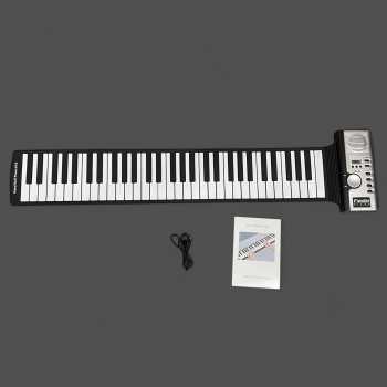 Gambar produk KERREY Piano Digital Gulung Roll Up Keyboard MIDI Monophonic 3.5mm - YNPB61
