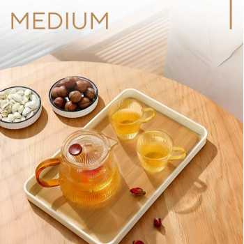 BANDEJA Tea Tray Japanese Wood Style Nampan Plastik Tatakan Gelas Teh - BD027