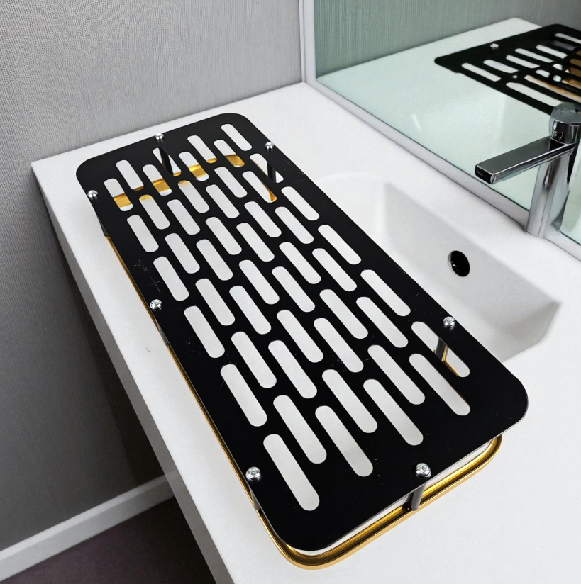 Gambar produk TaffHOME Rak Gantung Kamar Mandi Organizer Rack Aluminium 2 PCS - SHR241