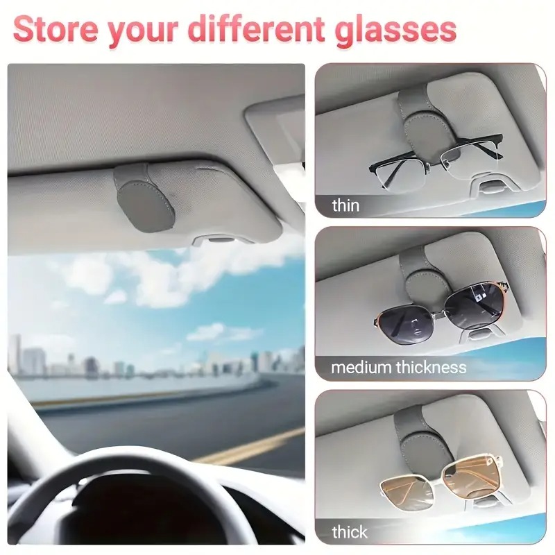 Gambar produk Anemone Penjepit Kacamata Mobil Sun Visor Fiber Magnetic Clip Holder - INU106